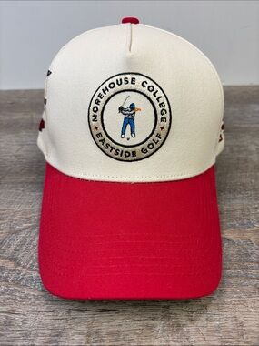 Eastside Golf x Morehouse College “The Alumni Hat” Snapback Cap Cream & Red